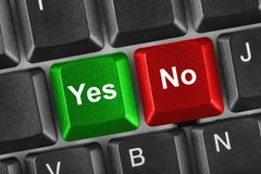 Computer Keyboard With Yes And No Keys Royalty Free Stock Photo Computer Keyboard With Yes And No Keys Royalty Free Stock Photo