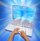 Computer Laptop Hands Fingers stock photo Computer Laptop Hands Fingers stock photo