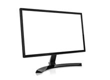 Computer monitor or tv set. Isolated on white background. Royalty Free Stock Photo Computer monitor or tv set. Isolated on white background. Royalty Free Stock Photo