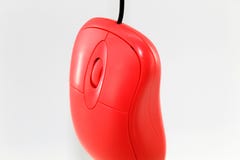 Computer mouse bright pink with ribbed wheel close-up on white background royalty free stock photos Computer mouse bright pink with ribbed wheel close-up on white background royalty free stock photos