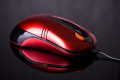 Computer Mouse On Reflective Background Royalty Free Stock Images