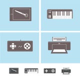 Peripheral devices icons Stock Image Peripheral devices icons Stock Image