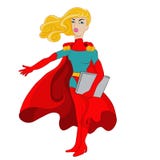 Computer portatile eccellente della donna royalty illustrazione gratis Computer portatile eccellente della donna royalty illustrazione gratis