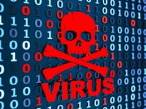 Computer virus and binary code Stock Images Computer virus and binary code Stock Images