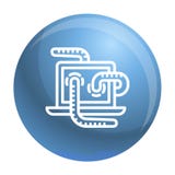 Computer worm icon, outline style royalty free illustration Computer worm icon, outline style royalty free illustration
