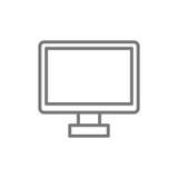 Computermonitor, Fernsehschirmlinie Ikone vektor abbildung Computermonitor, Fernsehschirmlinie Ikone vektor abbildung