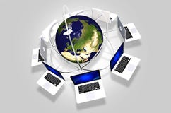 Computers Mondiaal Net royalty-vrije illustratie Computers Mondiaal Net royalty-vrije illustratie