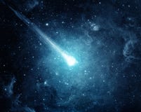 Comète dans le ciel étoilé Éléments de cette image meublés par la NASA photographie stock libre de droits Comète dans le ciel étoilé Éléments de cette image meublés par la NASA photographie stock libre de droits