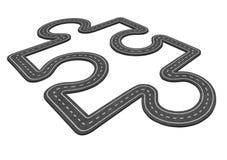 Conceito da estrada do enigma ilustração stock Conceito da estrada do enigma ilustração stock