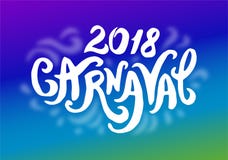 Conceito da ilustração do vetor do logotipo colorido de Carnaval que rotula a ilustração no fundo branco ilustração stock Conceito da ilustração do vetor do logotipo colorido de Carnaval que rotula a ilustração no fundo branco ilustração stock