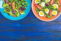Conceito de saladas deliciosas saudáveis imagens de stock Conceito de saladas deliciosas saudáveis imagens de stock