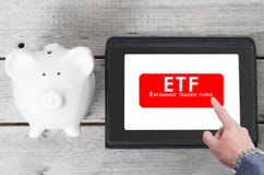 Conceito de troca de ETF fotos de stock Conceito de troca de ETF fotos de stock
