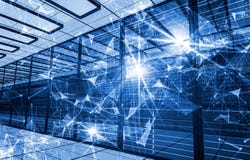 Conceito do armazenamento de dados da tecnologia da informa??o, da computa??o e Composi??o abstrata com pontos e linhas e tri?ng ilustração do vetor Conceito do armazenamento de dados da tecnologia da informa??o, da computa??o e Composi??o abstrata com pontos e linhas e tri?ng ilustração do vetor