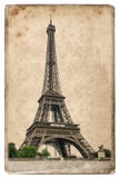 Conceito do cartão do estilo do vintage com torre Eiffel Paris imagens de stock royalty free Conceito do cartão do estilo do vintage com torre Eiffel Paris imagens de stock royalty free