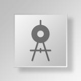 conceito do negócio do ícone do compasso 3D ilustração royalty free conceito do negócio do ícone do compasso 3D ilustração royalty free