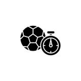 Conceito do ícone do preto do fósforo de futebol Símbolo liso do vetor do fósforo de futebol, sinal, ilustração ilustração stock Conceito do ícone do preto do fósforo de futebol Símbolo liso do vetor do fósforo de futebol, sinal, ilustração ilustração stock
