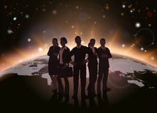 Conceito global da equipe ilustração royalty free Conceito global da equipe ilustração royalty free