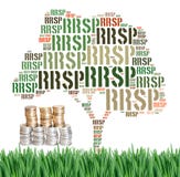 Conceito registrado canadense do plano das economias da aposentadoria foto de stock Conceito registrado canadense do plano das economias da aposentadoria foto de stock