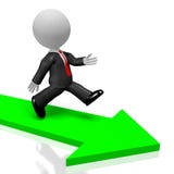 conceito running da seta do homem de negócios 3D ilustração stock conceito running da seta do homem de negócios 3D ilustração stock