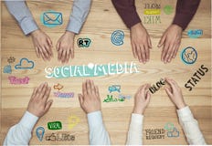 Conceito social dos media imagem de stock Conceito social dos media imagem de stock