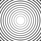 Concentric circles, radial lines patterns. Monochrome abstract royalty free illustration Concentric circles, radial lines patterns. Monochrome abstract royalty free illustration