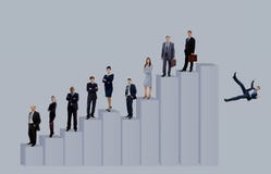 Concept of a competent business team and career growth Stock Photography Concept of a competent business team and career growth Stock Photography