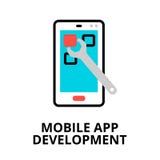 Concept d'icône mobile de développement d'APP Photo libre de droits Concept d'icône mobile de développement d'APP Photo libre de droits