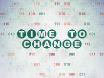 Concept de chronologie : Heure de changer sur le papier de Digital Photographie stock libre de droits
