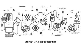 Concept de médecine et de soins de santé illustration de vecteur Concept de médecine et de soins de santé illustration de vecteur