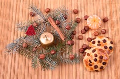 Concept de Noël sur le fond en bois photos stock Concept de Noël sur le fond en bois photos stock