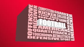 Concept de nuage de mot de football américain Photographie stock libre de droits Concept de nuage de mot de football américain Photographie stock libre de droits