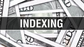 Concept de plan rapproché d'indexation Dollars américains d'argent d'argent liquide, rendu 3D Indexation au billet de banque du d illustration stock Concept de plan rapproché d'indexation Dollars américains d'argent d'argent liquide, rendu 3D Indexation au billet de banque du d illustration stock