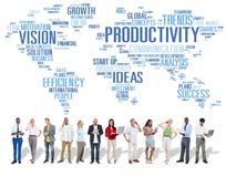 Concept de vision du monde d'affaires de stratégie de mission de productivité photos stock Concept de vision du monde d'affaires de stratégie de mission de productivité photos stock