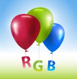 Concept des ballons RVB illustration de vecteur Concept des ballons RVB illustration de vecteur