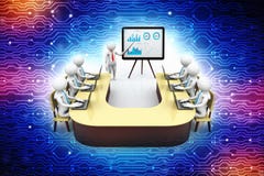 Concept of education and learning,Presentation. Isolated white background, 3d render stock illustration Concept of education and learning,Presentation. Isolated white background, 3d render stock illustration