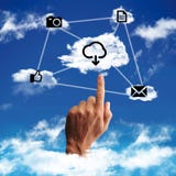 Concept een wolk gegevensverwerking stock fotografie Concept een wolk gegevensverwerking stock fotografie