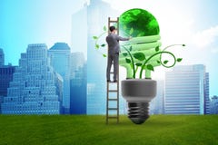 The concept of energy efficiency with lightbulb royalty free stock photos The concept of energy efficiency with lightbulb royalty free stock photos