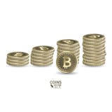 Concept for financial growth. Increasing piles of coins with going up graph. Vector eps10. vector illustration Concept for financial growth. Increasing piles of coins with going up graph. Vector eps10. vector illustration