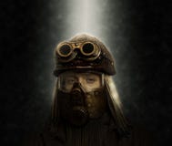 concept futuriste Courrier-apocalyptique Steampunk photos stock concept futuriste Courrier-apocalyptique Steampunk photos stock