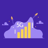 Concept of 5G Internet connection royalty free illustration Concept of 5G Internet connection royalty free illustration