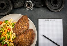 Concept het op dieet zijn, tellende calorieën stock afbeeldingen Concept het op dieet zijn, tellende calorieën stock afbeeldingen
