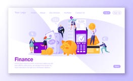Concept landingspagina op financiënthema Concept online bankieren, de technologie van de geldtransactie Creditcard en betalingste royalty-vrije illustratie Concept landingspagina op financiënthema Concept online bankieren, de technologie van de geldtransactie Creditcard en betalingste royalty-vrije illustratie