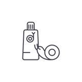Concept linéaire crème d'icône d'escargot Ligne crème signe de vecteur, symbole, illustration d'escargot illustration libre de droits Concept linéaire crème d'icône d'escargot Ligne crème signe de vecteur, symbole, illustration d'escargot illustration libre de droits