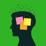 Concept of memory loss. royalty free illustration Concept of memory loss. royalty free illustration