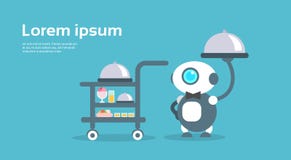 Concept moderne d'Artificial Intelligence Technology de serveur de robot illustration stock Concept moderne d'Artificial Intelligence Technology de serveur de robot illustration stock