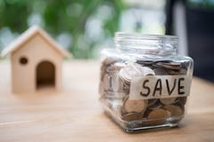 Concept Of Saving Money For House.Business Finance And Money Con Stock Images
