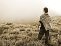Concept Person Facing Unknown Future & Hard Choice Stock Images Concept Person Facing Unknown Future & Hard Choice Stock Images