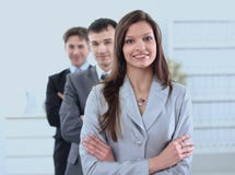 Business woman and business team Royalty Free Stock Photography Business woman and business team Royalty Free Stock Photography