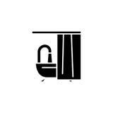 Concept van het bad het zwarte pictogram Bad vlak vectorsymbool, teken, illustratie royalty-vrije illustratie Concept van het bad het zwarte pictogram Bad vlak vectorsymbool, teken, illustratie royalty-vrije illustratie