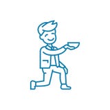 Concept van het bedelaars het lineaire pictogram Het vectorteken van de bedelaarslijn, symbool, illustratie stock illustratie Concept van het bedelaars het lineaire pictogram Het vectorteken van de bedelaarslijn, symbool, illustratie stock illustratie